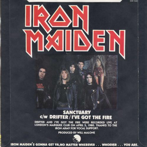 Iron Maiden Sanctuary - Uncensored P/S UK 7